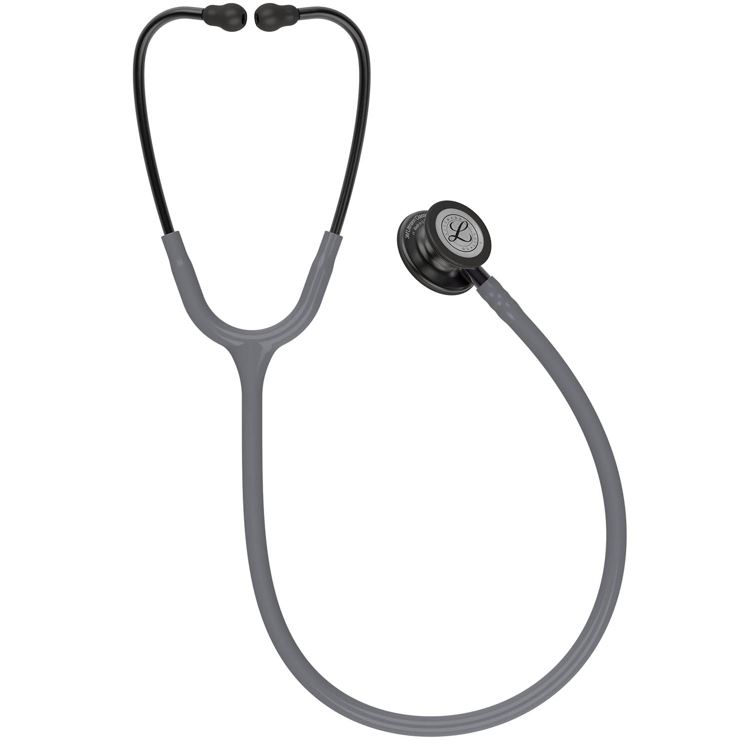 Littmann Classic III Monitoring Stethoscope: Smoke & Gray - Violet Stem 5873 - Over Engraved Stethoscopes 3M Littmann   