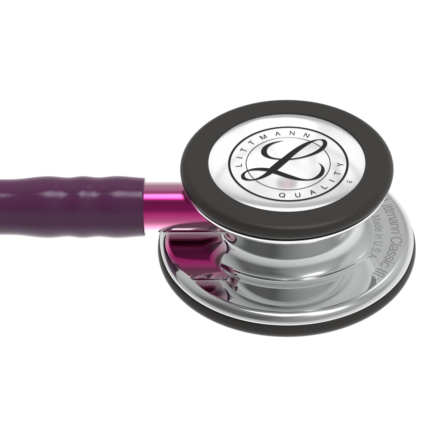 Littmann Classic III Monitoring Stethoscope: Mirror & Plum - Pink Stem 5960- Over Engraved Stethoscopes 3M Littmann   