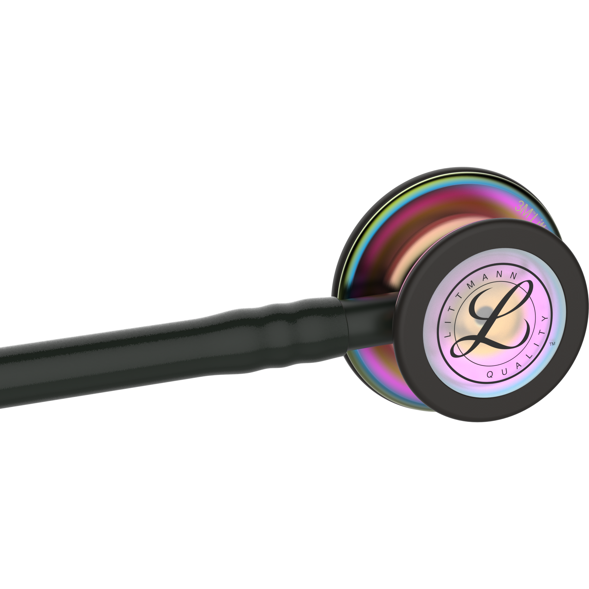 3M Littmann Classic III Stethoscope, Rainbow-Finish Chestpiece, black stem  and headset, Black Tube, 27 inch 