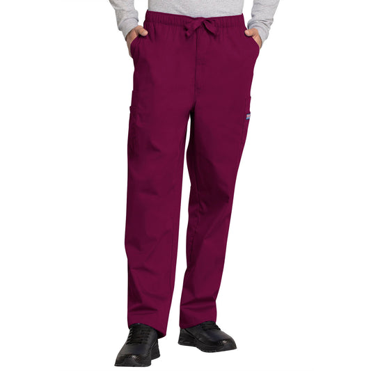 Cherokee Men's WorkWear Cargo Scrub Pant Scrubs Cherokee S Wine 