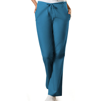 Cherokee WorkWear Women's Flare Leg Drawstring Scrub Pant  Cherokee XS Caribbean Blue 