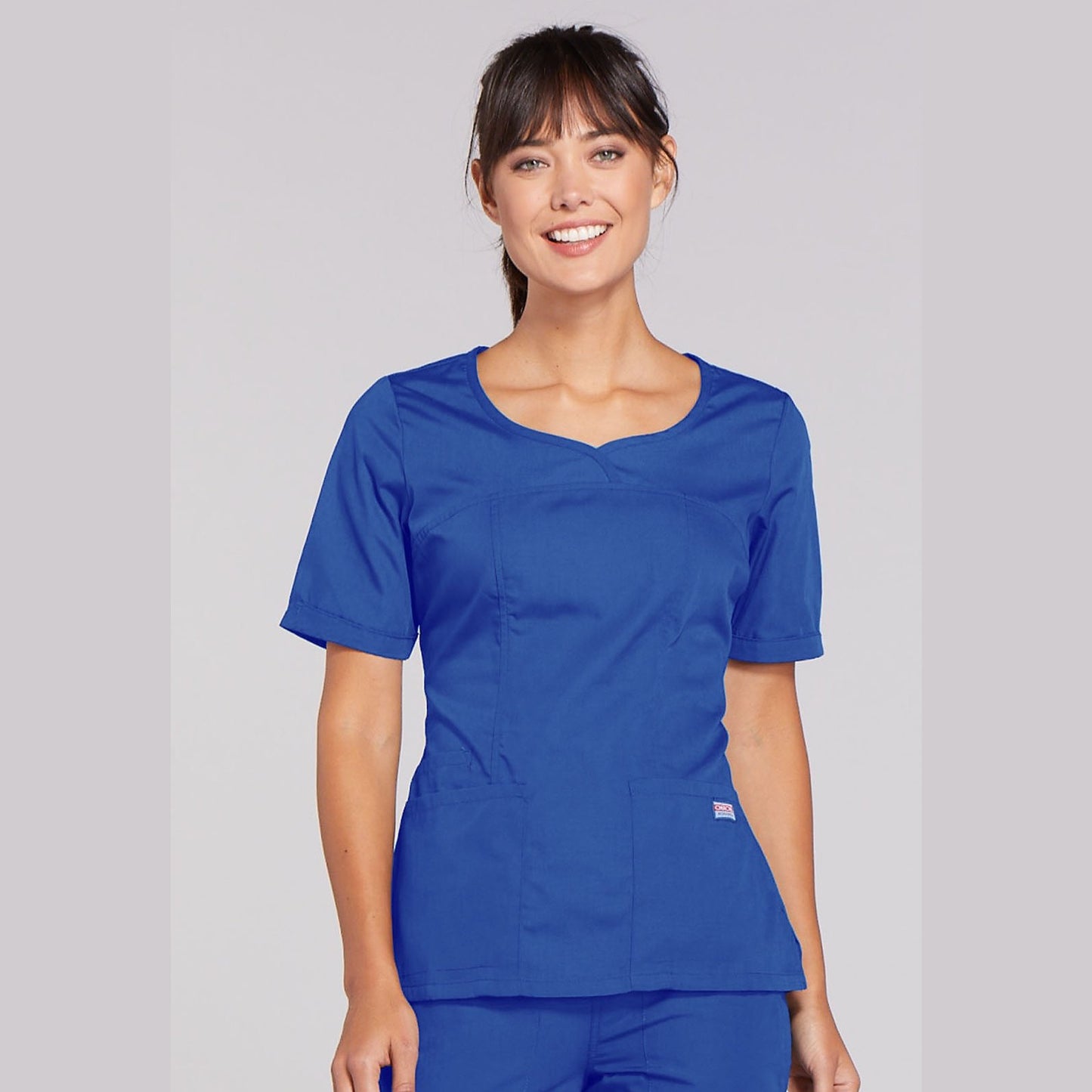 Cherokee WorkWear Women's Novelty V-Neck Scrub Top Scrubs Cherokee XS Royal 