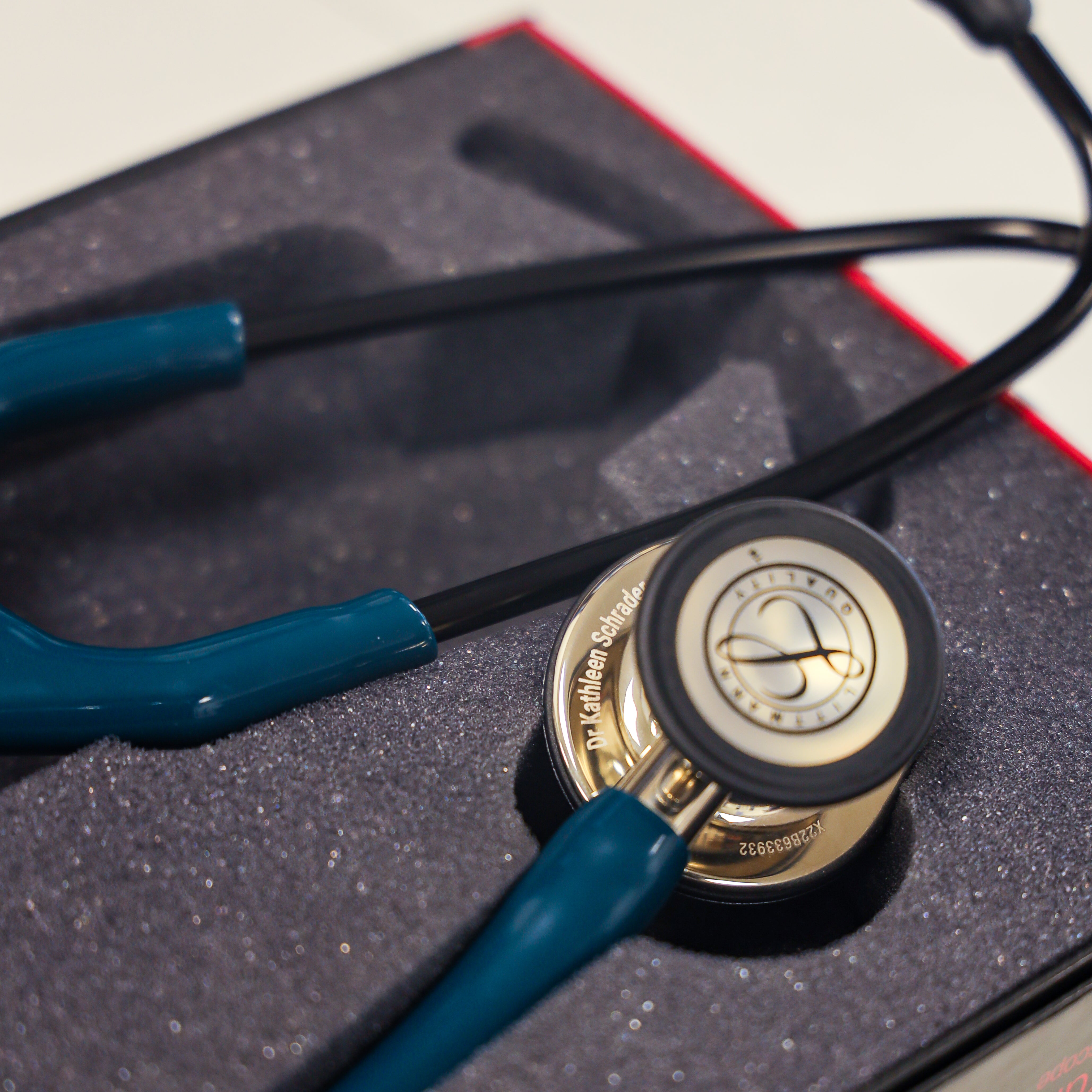 Littmann Classic III Monitoring Stethoscope: Champagne & Burgundy 5864