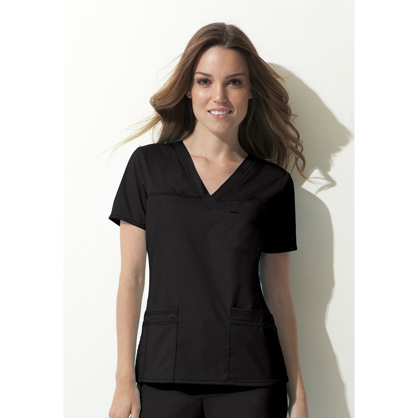 Dickies Women's Utility Gen Flex V-Neck Scrub Top Scrubs Dickies XS Black 