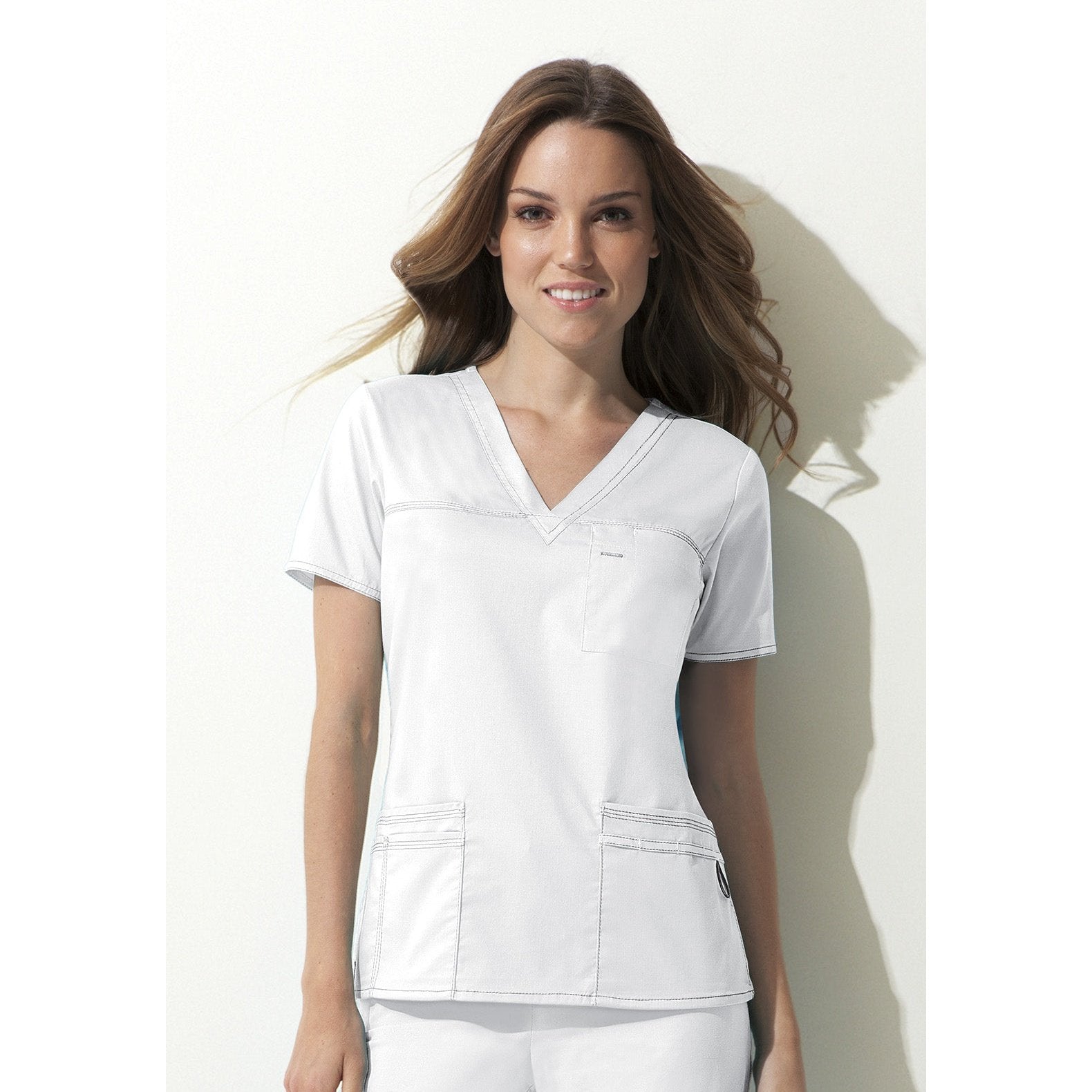 Dickies Women's Utility Gen Flex V-Neck Scrub Top Scrubs Dickies XS White 