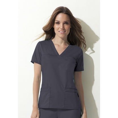 Dickies Women's Utility Gen Flex V-Neck Scrub Top Scrubs Dickies XS Pewter 