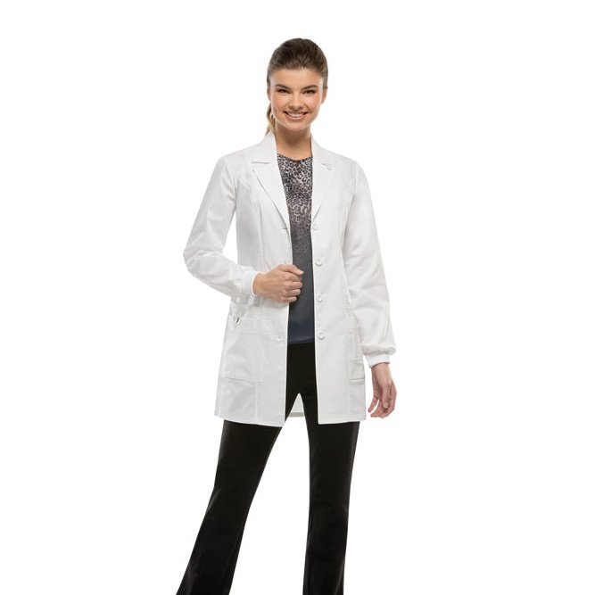 Dickies Junior Fit White Lab Coat - Length: 32" Scrubs Dickies XS  