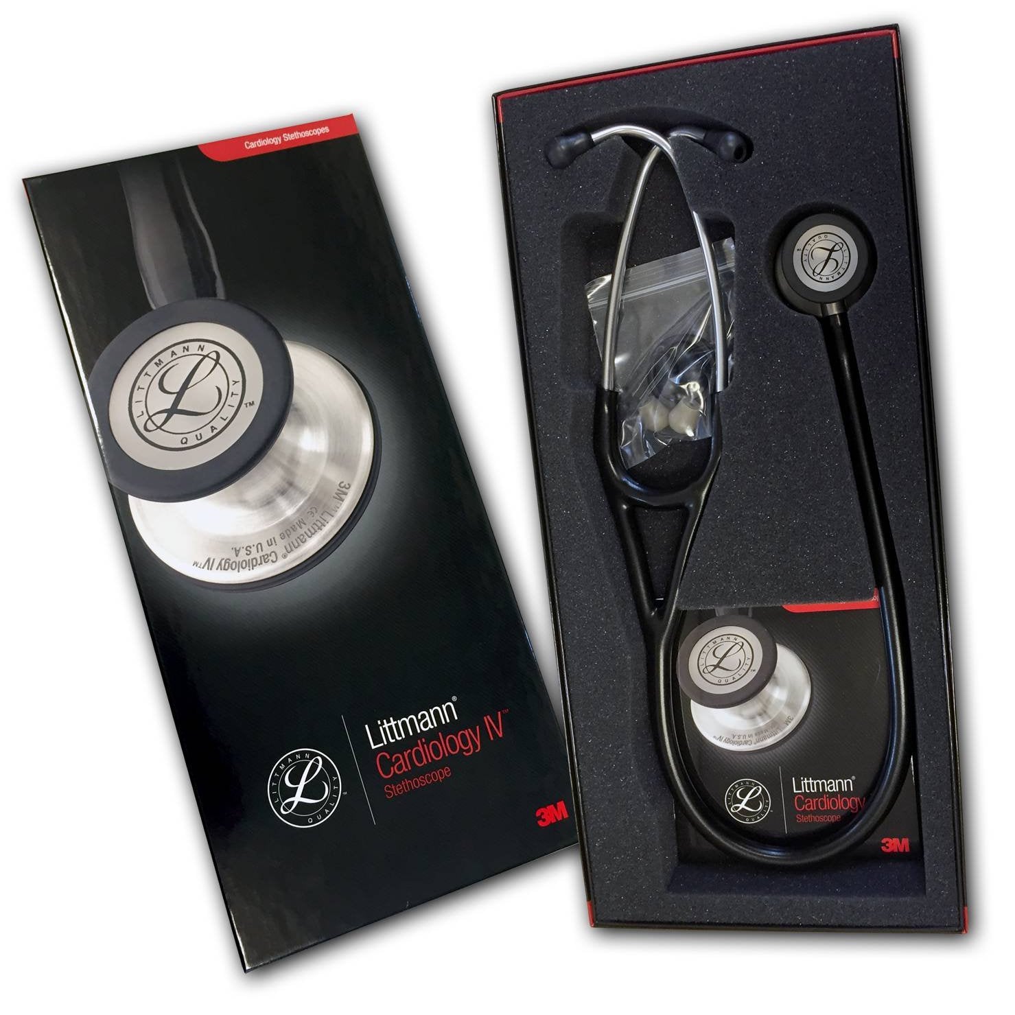 Professional Adult and Pediatric Two Sided Cardiology Stethoscope Black,  New in Box